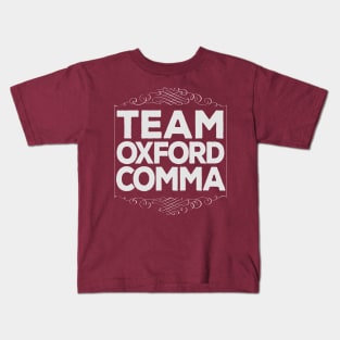 Funny Team Oxford Comma / English Nerds Kids T-Shirt